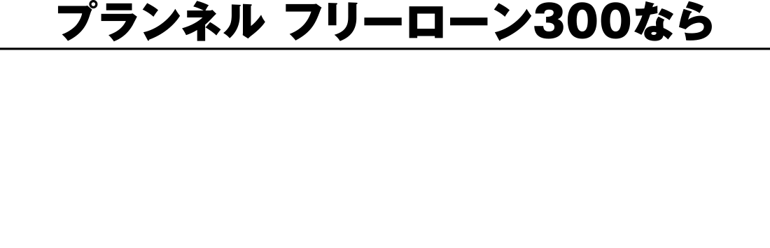 プランネルフリーローン300なら申込から契約まで全部スマホで手続き完了！！